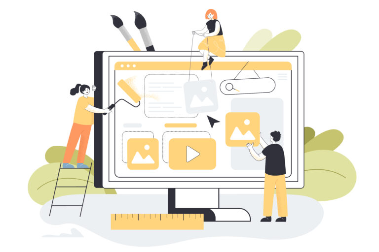 creative mini designers changing website interface