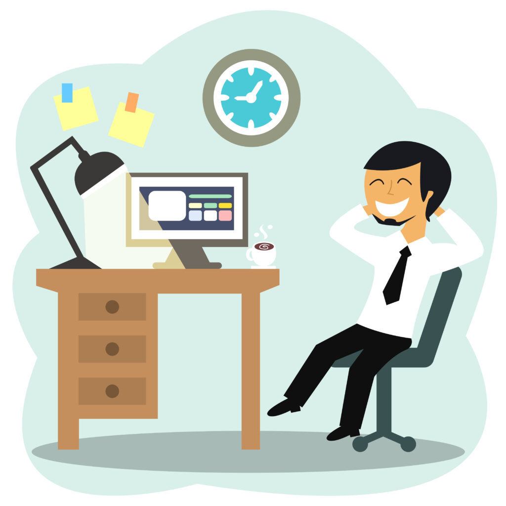 happy office worker
